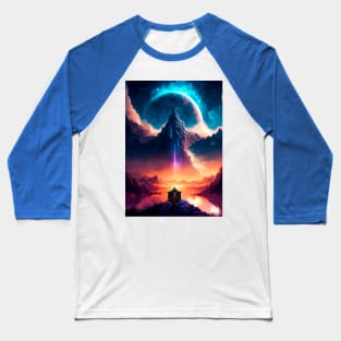 Cosmic Chaos: Magical Landscapes Baseball T-Shirt